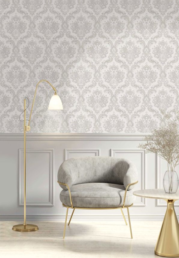 Gray-blue baroque wallpaper, 28826, Thema, Cristiana Masi by Parato