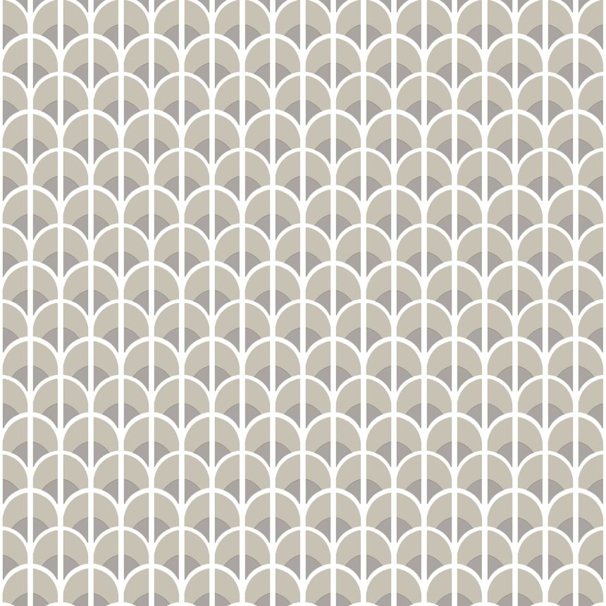Beige-gray geometric pattern wallpaper, 28866, Thema, Cristiana Masi by Parato