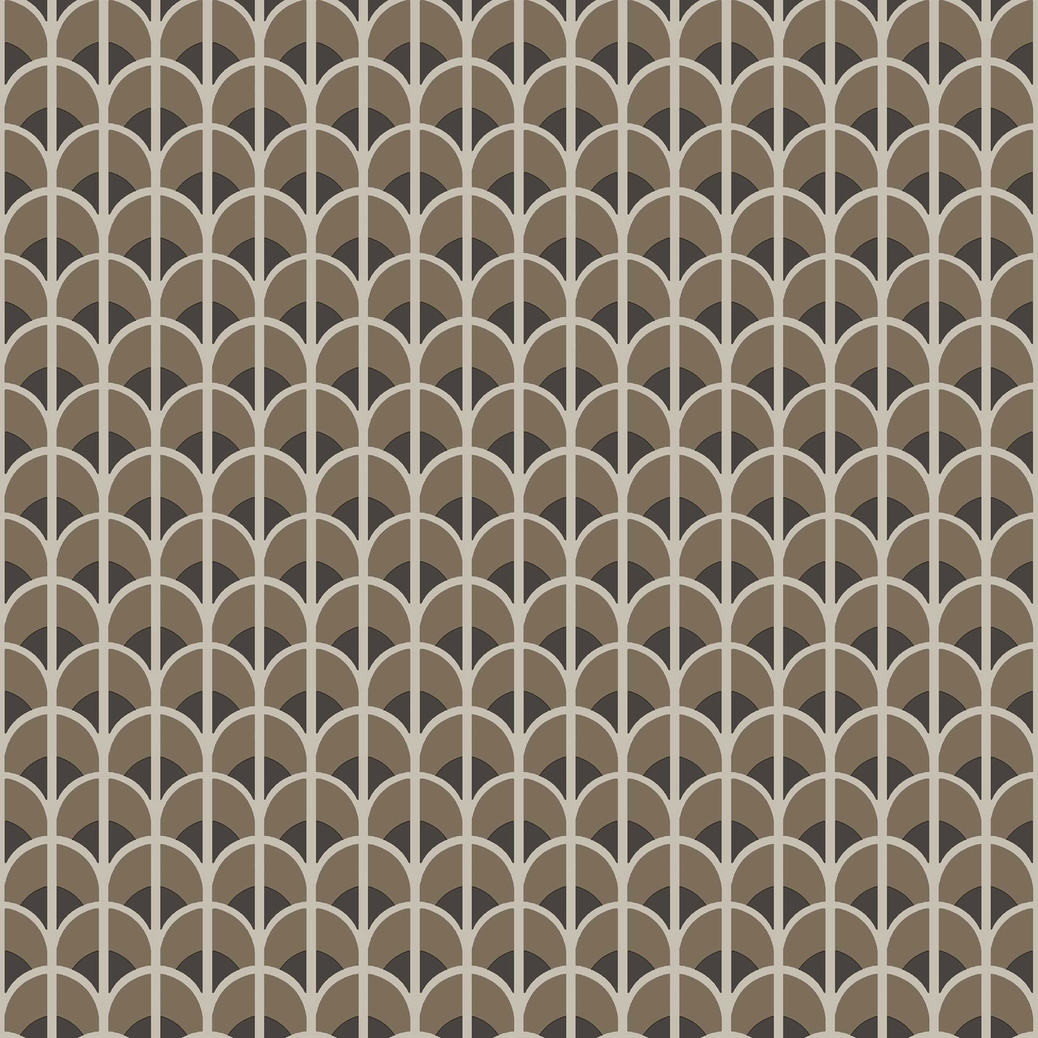 Brown geometric pattern wallpaper, 28867, Thema, Cristiana Masi by Parat