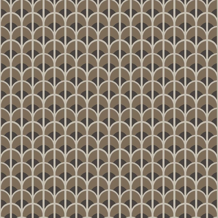 Brown geometric pattern wallpaper, 28867, Thema, Cristiana Masi by Parat