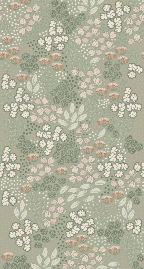 Floral non-woven wall mural, 159212, Vintage Flowers, Esta Home