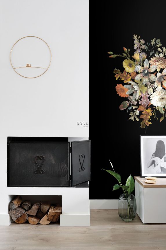 Floral non-woven wall mural, 159215, Vintage Flowers, Esta Home