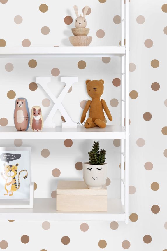 Non-woven wallpaper, polka dots, 139349, To the Moon and Back, Esta Home