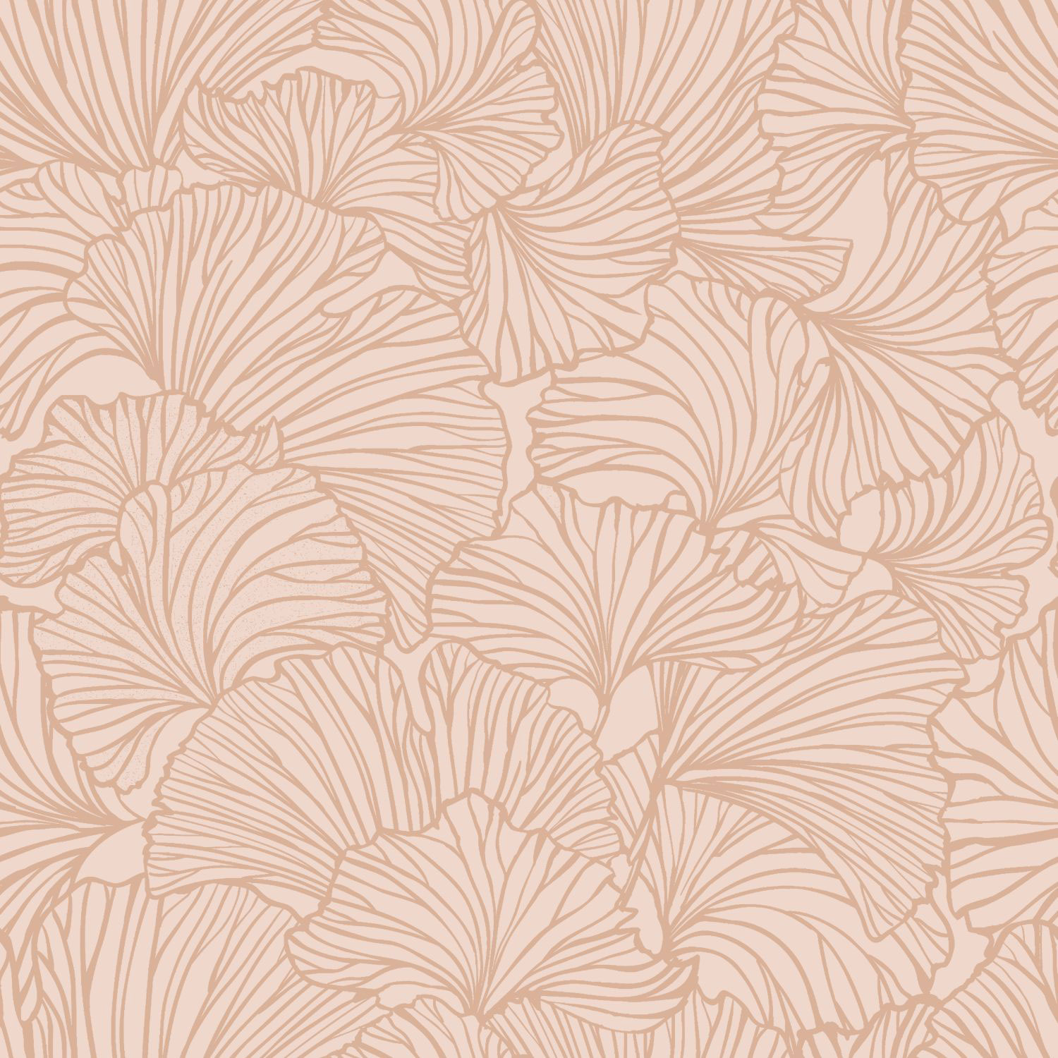 Pink non-woven wallpaper, leaves, 139489, To the Moon and Back, Esta Home