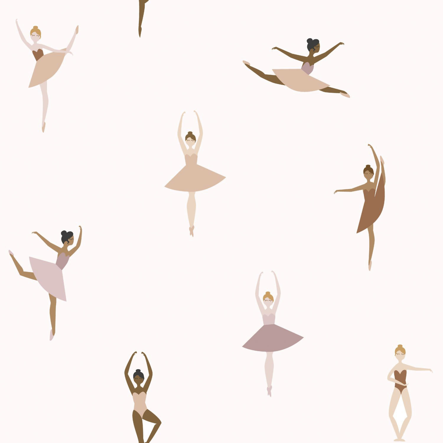 Children's non-woven wallpaper with ballerinas, 139536, To the Moon and Back, Esta Home