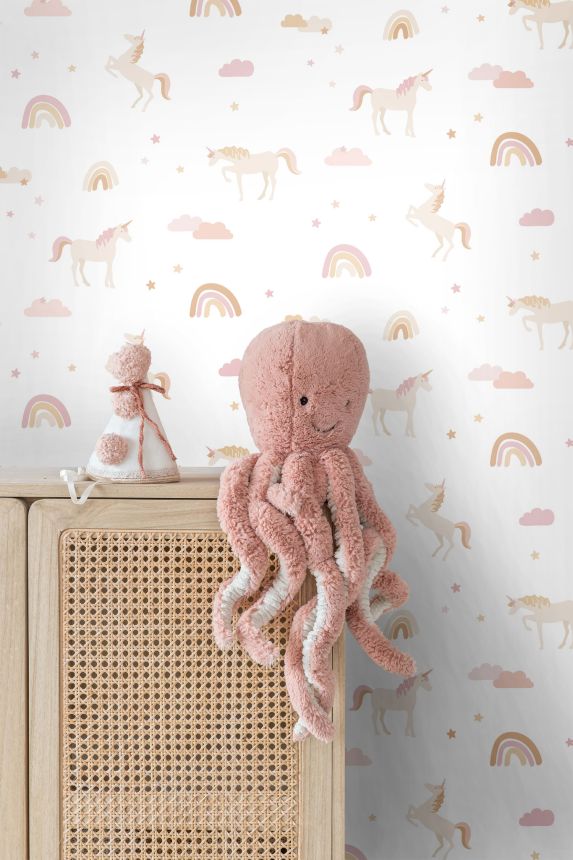 Children's wallpaper, rainbows and unicorns, 139581, To the Moon and Back, Esta Home