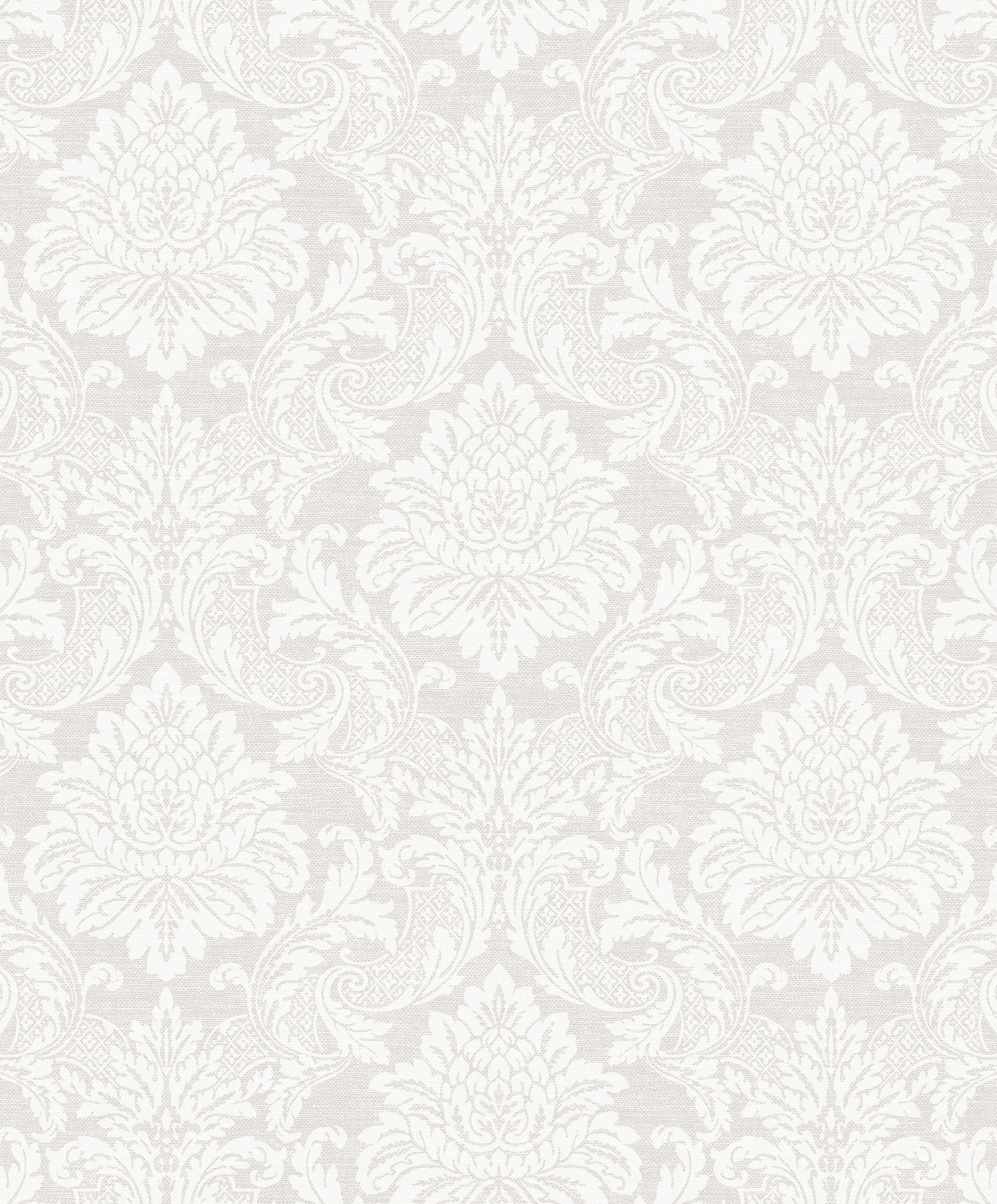 Cream wallpaper with baroque pattern, OTH002, Othello, Zoom by Masureel