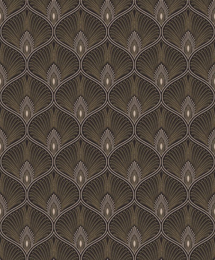 Black baroque wallpaper, OTH202, Othello, Zoom by Masureel