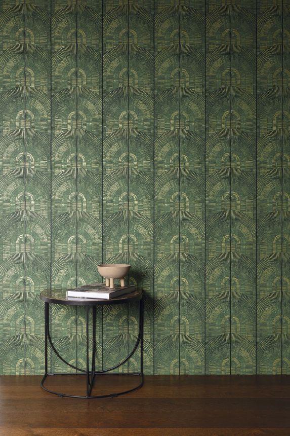 Luxury green-gold wallpaper Art Deco, SPI803, Spirit of Nature, Khroma by Masureel