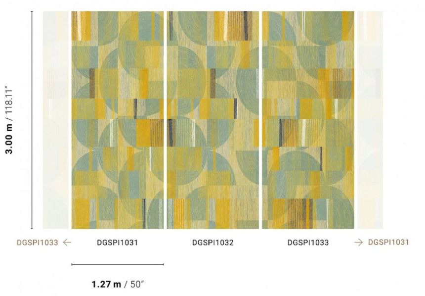Geometric wall mural, DGSPI1033, Spirit of Nature, Khroma by Masureel