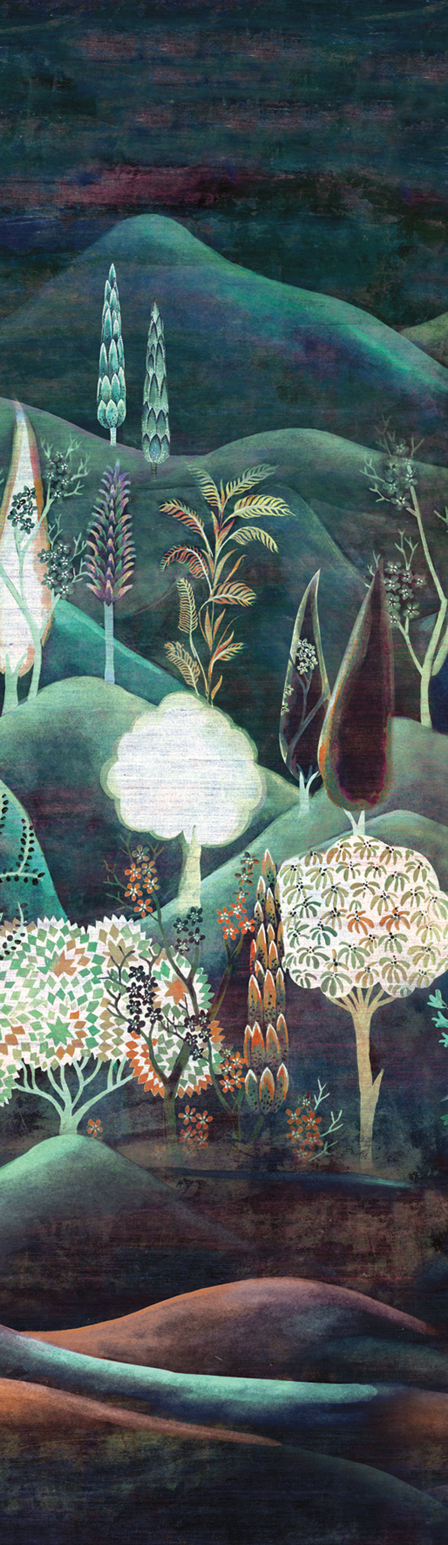 Non-woven picture wall mural, trees, landscape, DGSUM2023, Summer, Khroma by Masureel