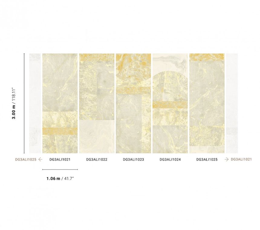 Marbled wall mural, DG3ALI1024, Wall Designs III, Khroma by Masureel