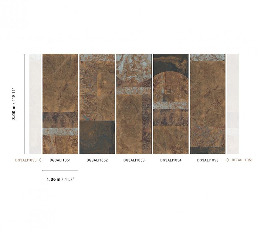 Wall mural, brown marble, DG3ALI1052, Wall Designs III, Khroma by Masureel