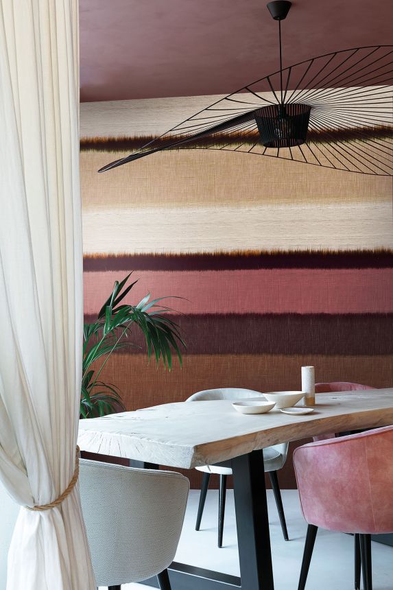 Brown-beige striped wall mural, DG3STR101, Wall Designs III, Khroma by Masureel