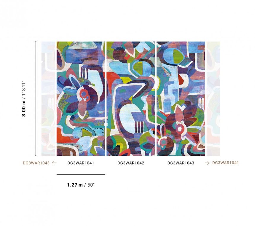 Graphic wall mural, DG3WAR1042, Wall Designs III, Khroma by Masureel