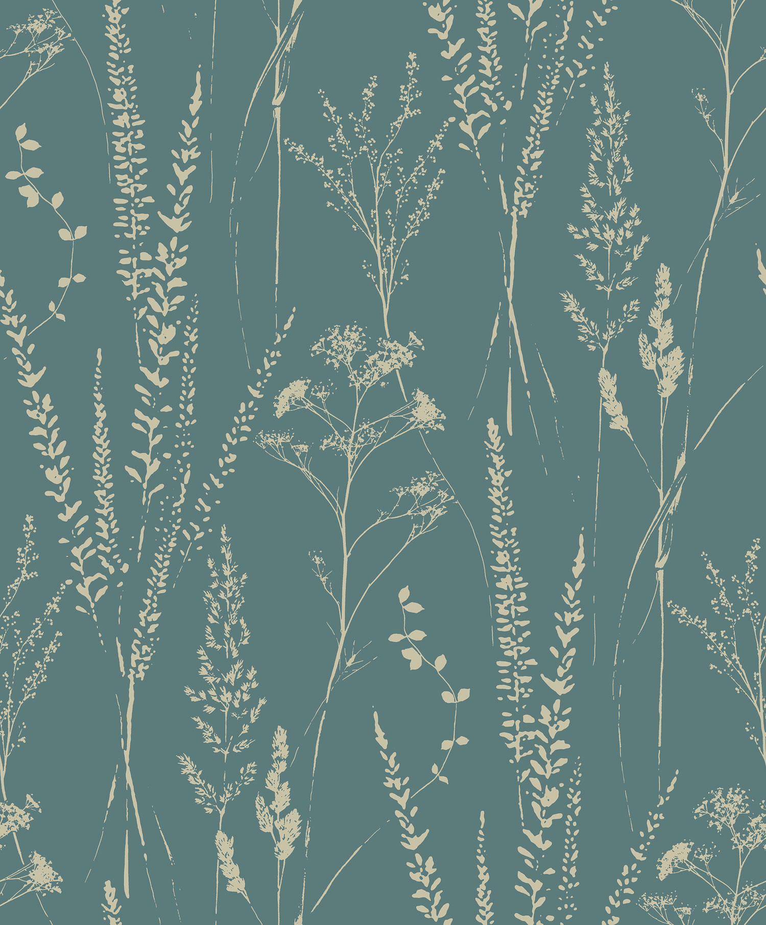 Green wallpaper with grasses, A64202, Vavex 2025