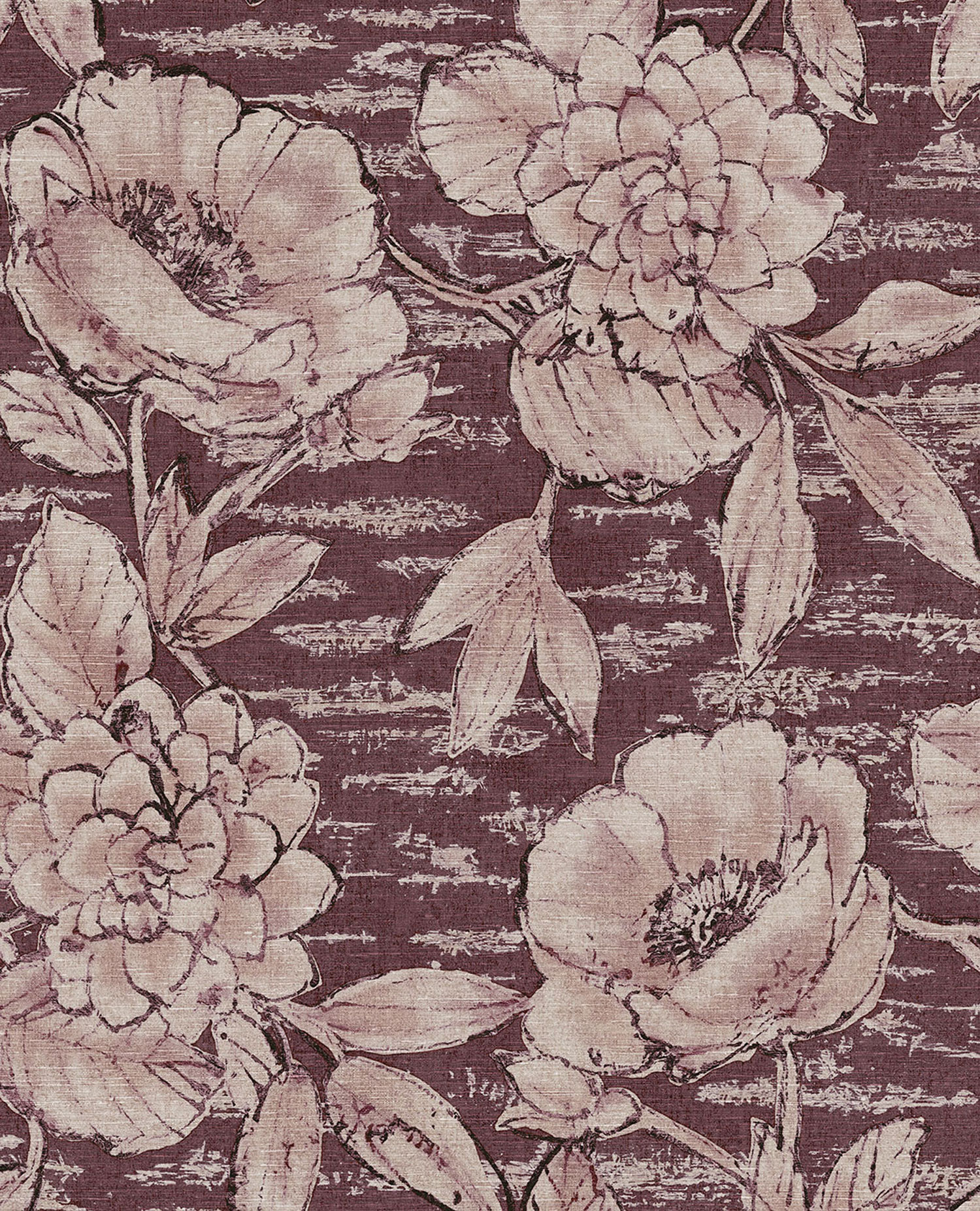 Luxury purple wallpaper with flowers, 333415, Emerald, Eijffinger