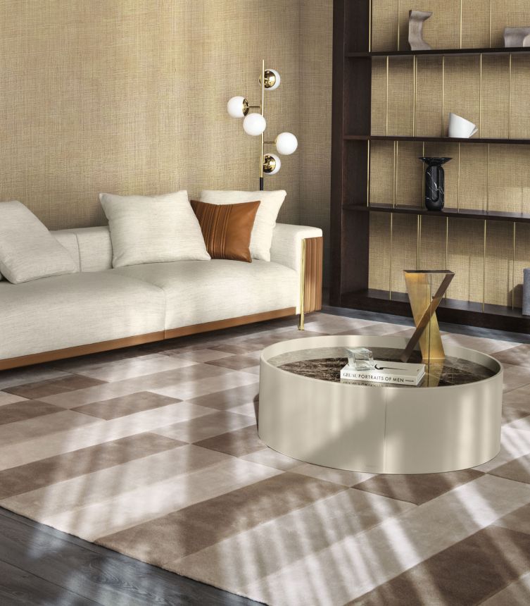 Luxury brown wallpaper, fabric imitation, Z18921, Trussardi 7, Zambaiti Parati