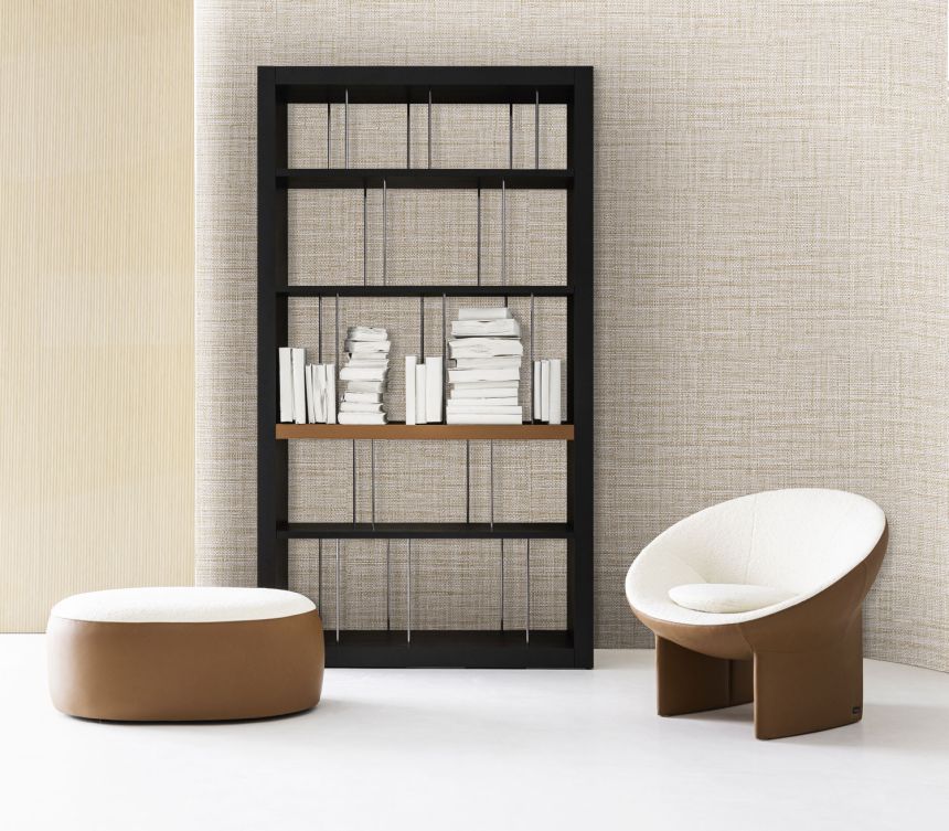 Luxury cream wallpaper, fabric imitation, Z18944, Trussardi 7, Zambaiti Parati