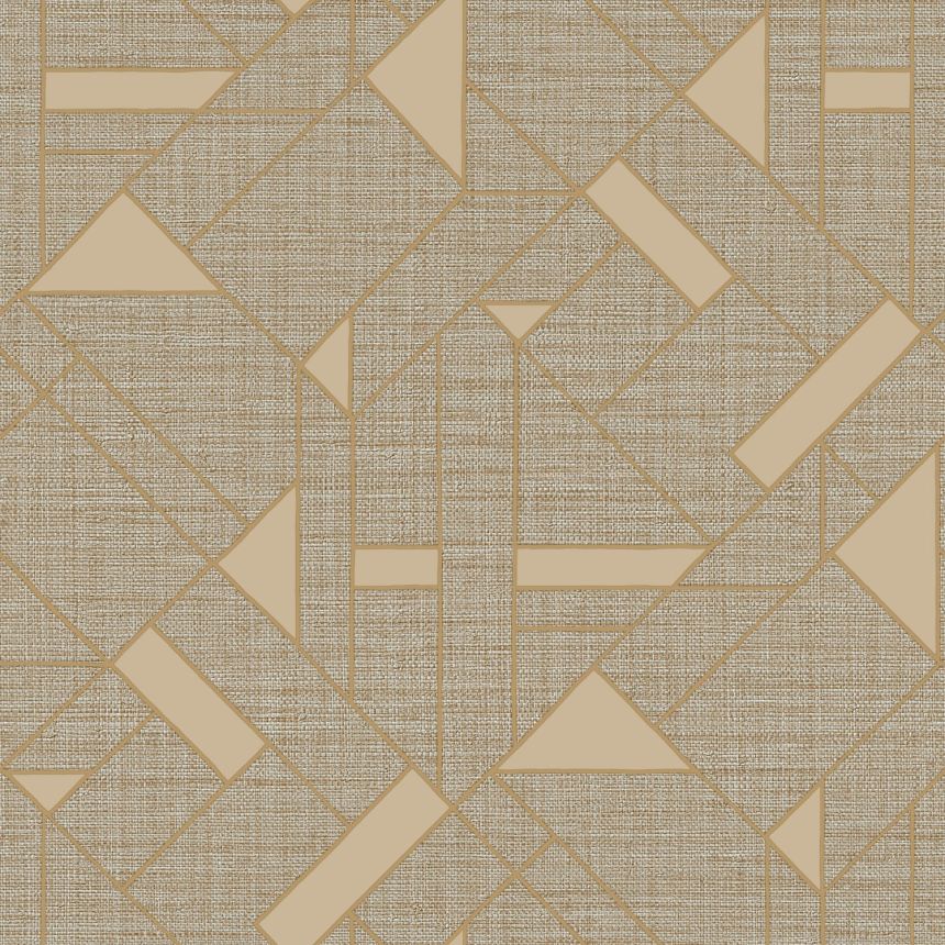 Luxury gray-brown geometric pattern wallpaper, Z18946, Trussardi 7, Zambaiti Parati