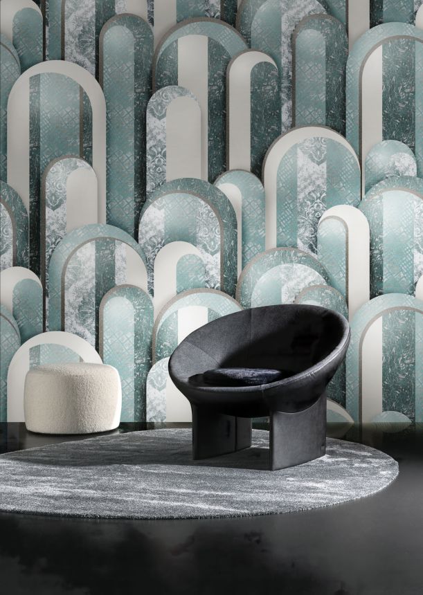 Luxury geometric wall mural, arcades, Z18975, Trussardi 7, Zambaiti Parati