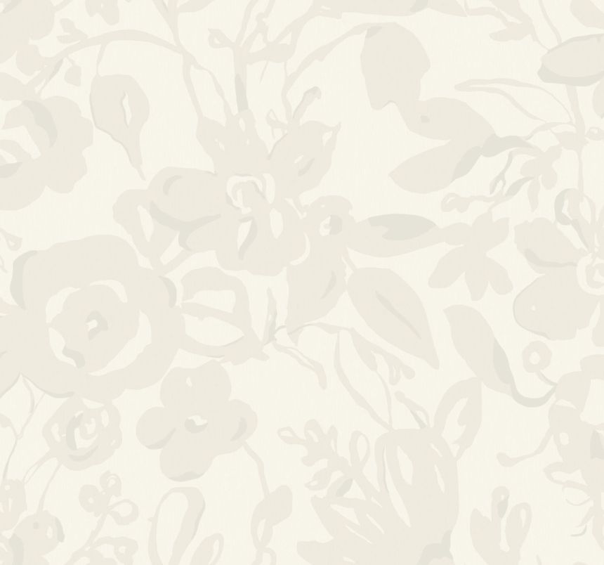 White floral non-woven wallpaper, BL1734, Blooms Second Edition Resource Library, York