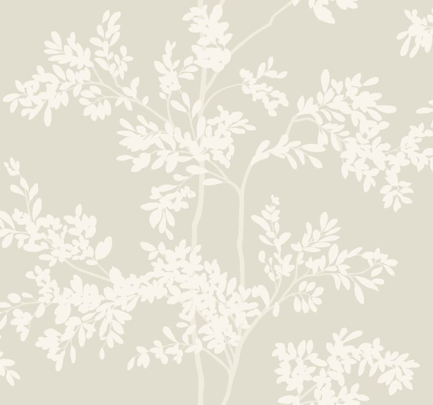 Beige non-woven wallpaper with branches, BL1805, Blooms Second Edition Resource Library, York