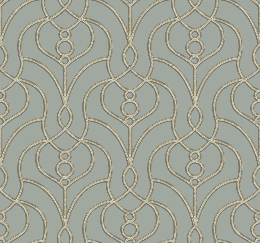 Gray-blue baroque wallpaper, EV3948, Candice Olson Casual Elegance, York