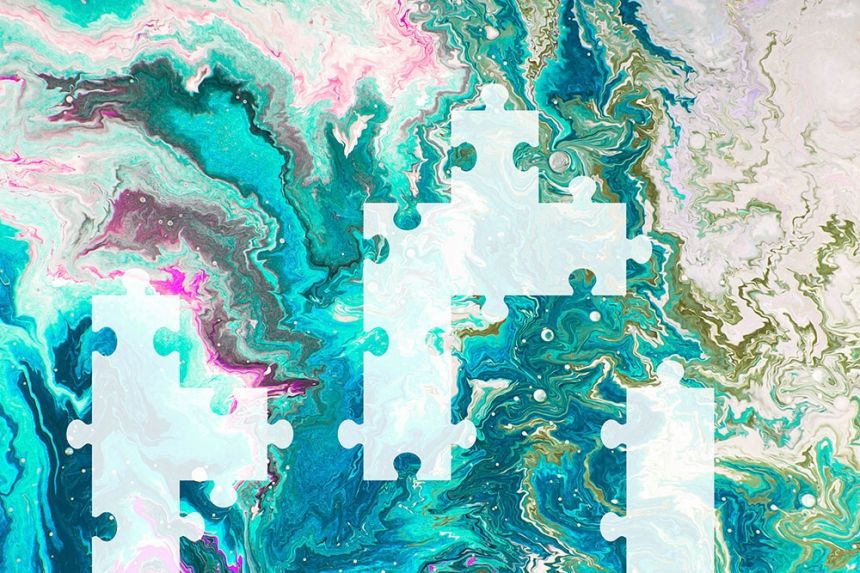 Non-woven photo mural wallpaper Puzzle 82007, 368 x 280 cm, Photomurals, Vavex
