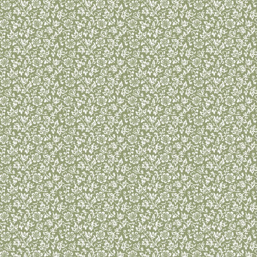 White-green non-woven floral wallpaper, 121077, Laura Ashley 3