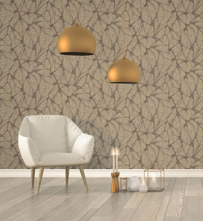Luxury black wallpaper with a distinctive metallic pattern, 56808, Aurum II, Limonta