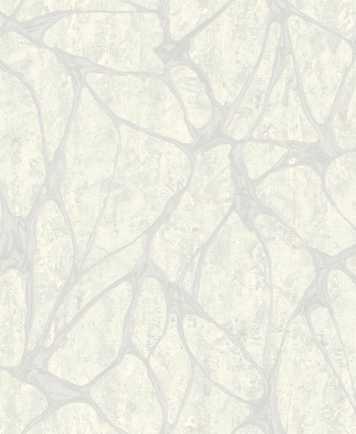 Luxury white wallpaper with a distinctive metallic pattern, 56811, Aurum II, Limonta
