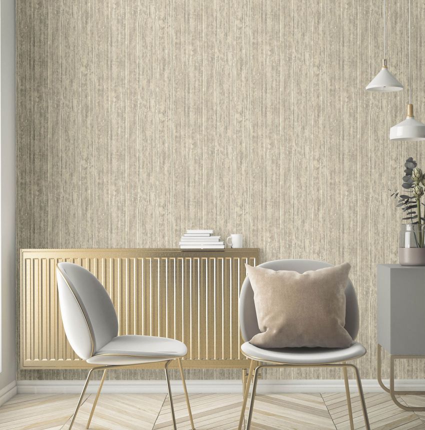 Luxury gray-brown striped wallpaper, 57724, Aurum II, Limonta