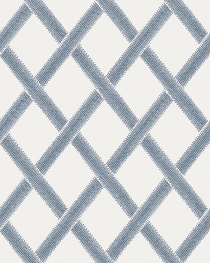 White-blue non-woven geometric pattern wallpaper, 120633, Retreat, Graham&Brown Premium