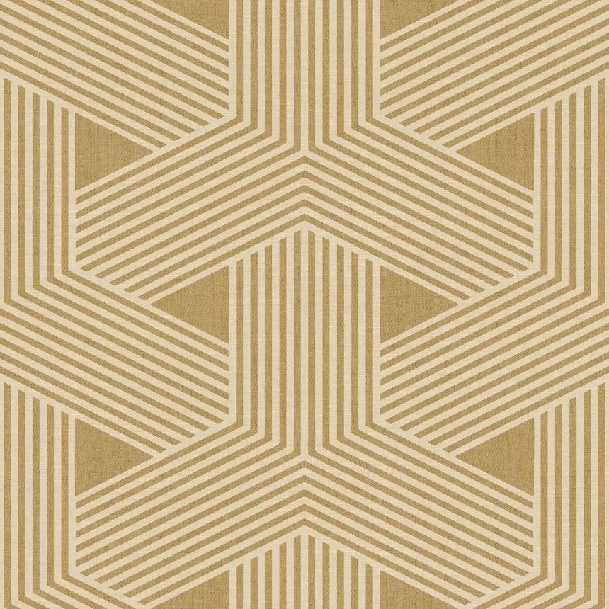 Beige non-woven wallpaper, geometric pattern, 30132, Energie, Cristiana Masi by Parato