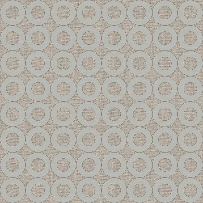 Gray non-woven wallpaper with circles, 30167, Energie, Cristiana Masi by Parato