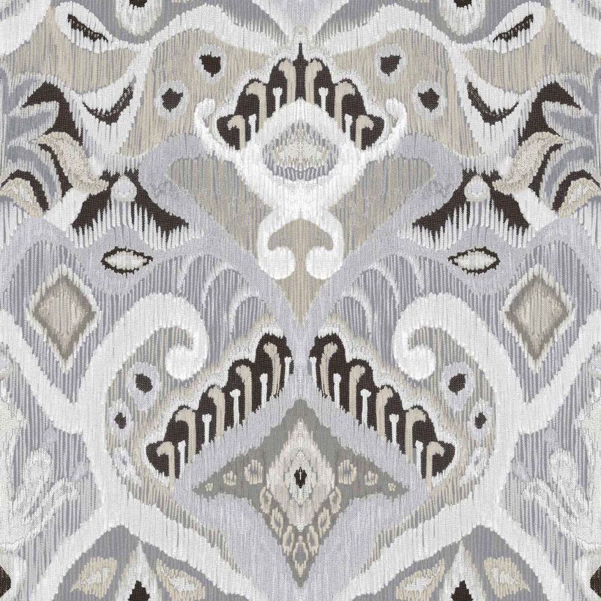 Gray wallpaper with ornaments, ethno pattern, 26421, Thai, Cristiana Masi by Parato