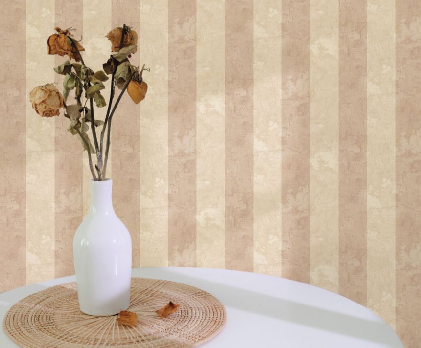 Gray-beige striped wallpaper, Z77531, Savana, Zambaiti Parati