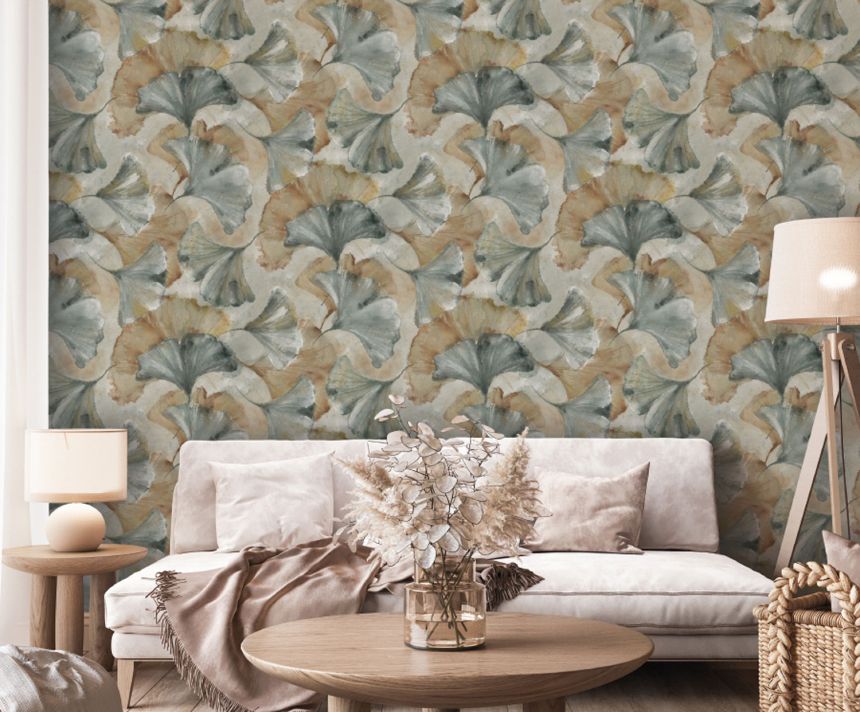 Luxury wall mural, Ginkgo leaves, Z77592, Savana, Zambaiti Parati