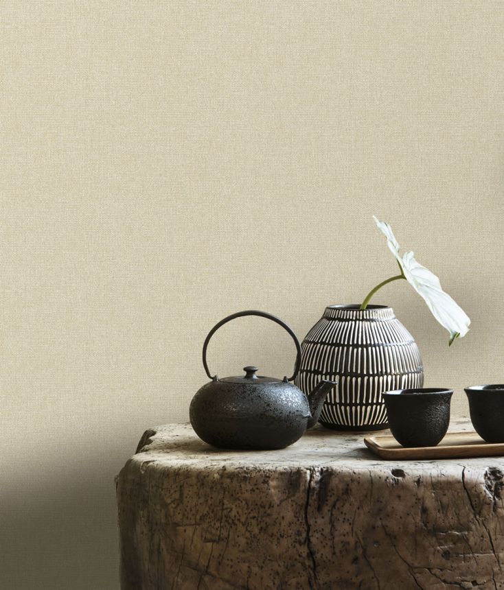 Non-woven wallpaper, grey-silver, fabric imitation, RE25124, Reflect, Shades of Colour, Decoprint