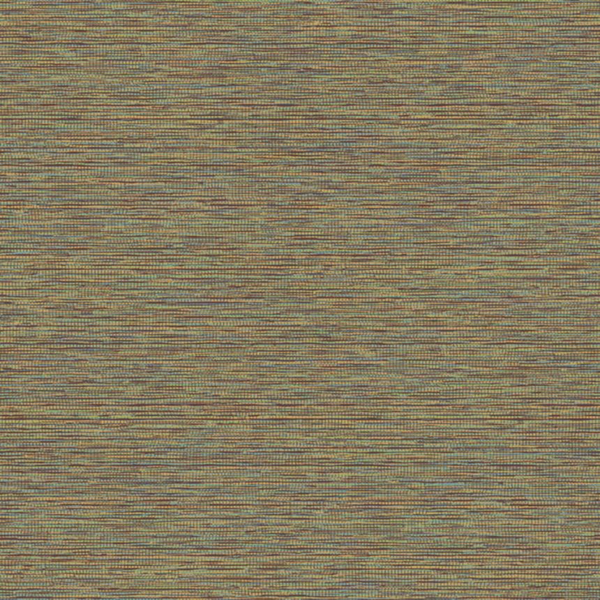 Non-woven wallpaper, green-orange, fabric imitation, NHW1013, Perla, Decoprint