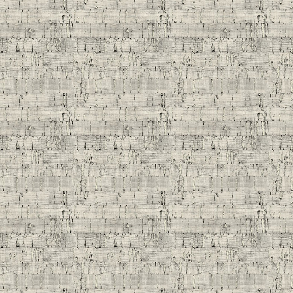 Non-woven wallpaper, gray-silver, cork imitation, NHW1026, Perla, Decoprint
