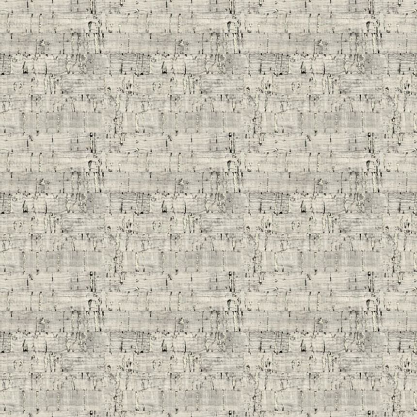 Non-woven wallpaper, gray-silver, cork imitation, NHW1026, Perla, Decoprint