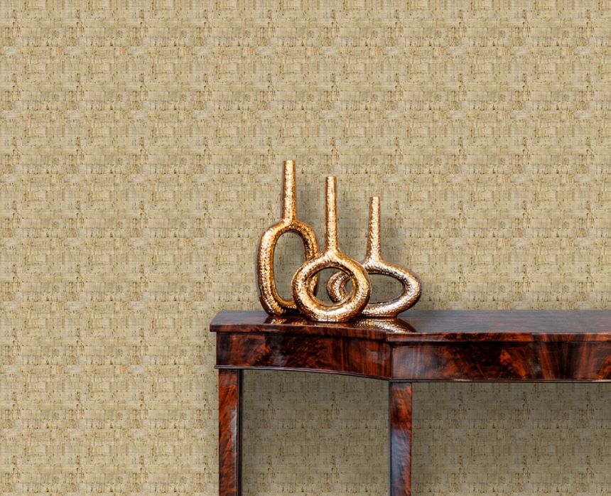 Non-woven wallpaper, beige-bronze, cork imitation, NHW1027, Perla, Decoprint