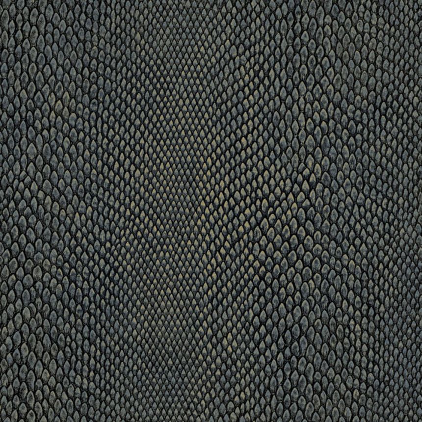 Non-woven wallpaper, blau-gold, skin imitation, NHW1038, Perla, Decoprint