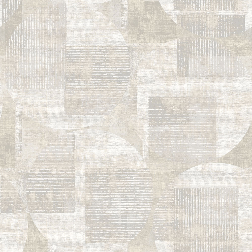 Gray-beige geometric pattern wallpaper, RE25160, Reflect, Decoprint