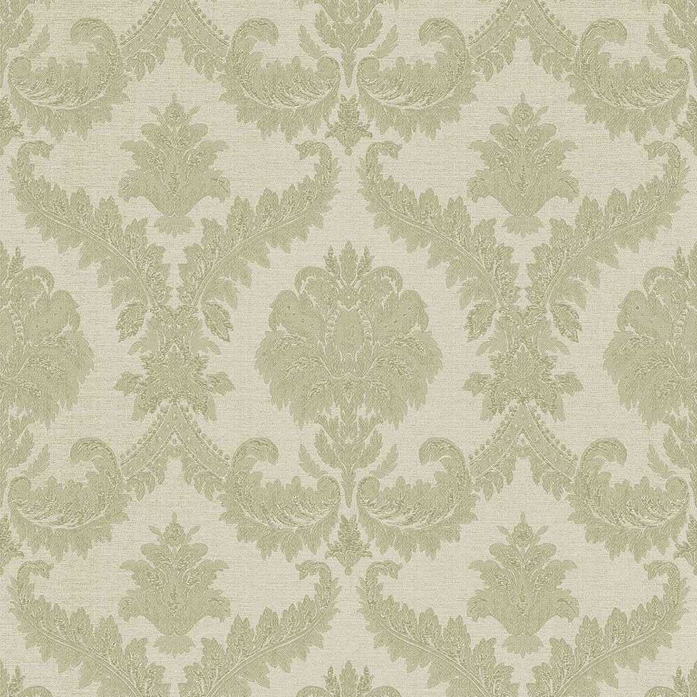 Green non-woven baroque wallpaper, 33335, Tradizioni, Cristiana Masi by Parato