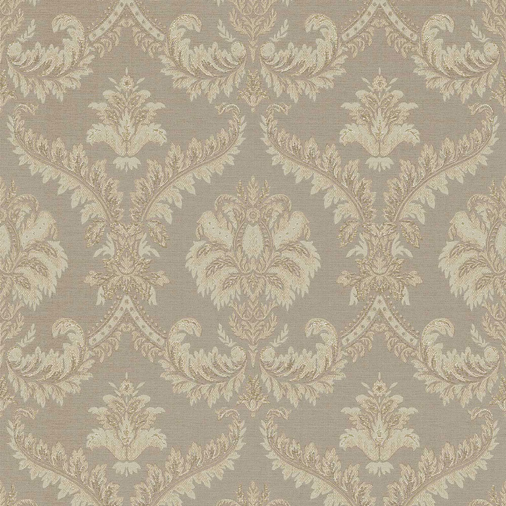 Beige non-woven baroque wallpaper, 33337, Tradizioni, Cristiana Masi by Parato