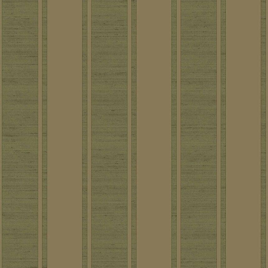 Green non-woven striped wallpaper, 33365, Tradizioni, Cristiana Masi by Parato