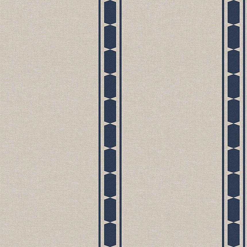 Non-woven wallpaper, blue, stripes, 39037, Arché, Cristiana Masi by Parato
